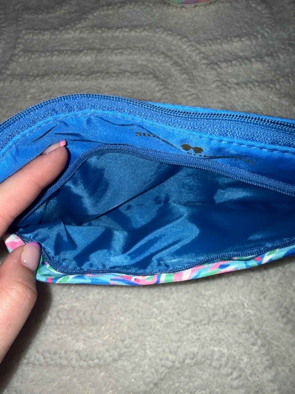 Simply Southern Blue Multi Tropical Print Wristlet Clutch - Picture 5 of 6